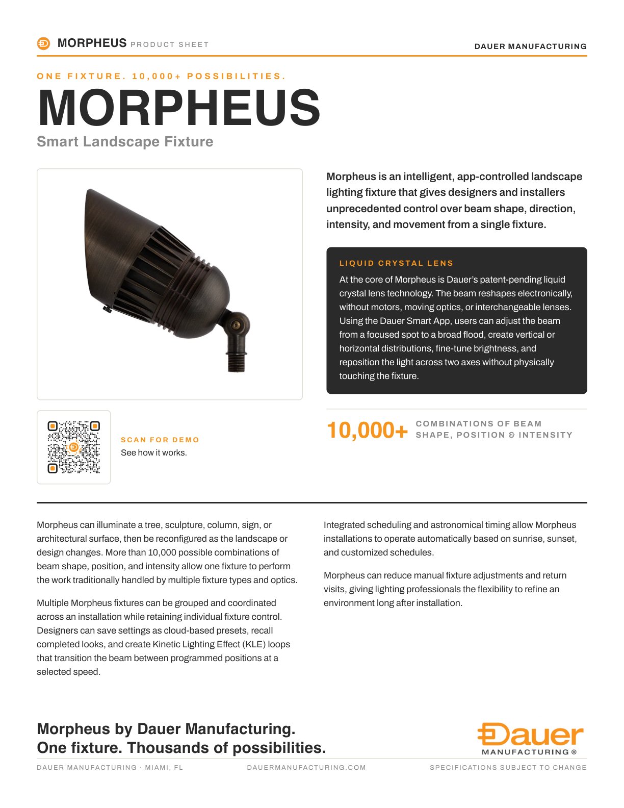 Morpheus product sheet preview