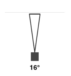 16 degree beam cone diagram