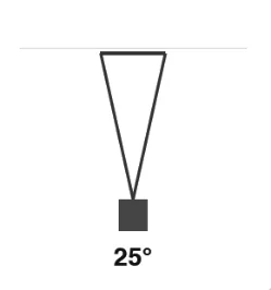 25 degree beam cone diagram