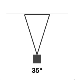 35 degree beam cone diagram
